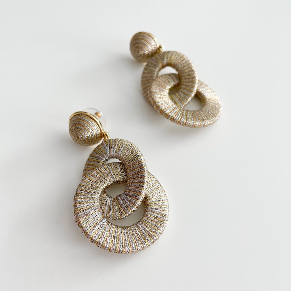 J. Crew Factory Interlocking Drop Earrings (Mixed… - image 2
